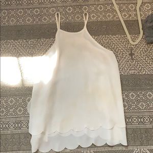 Francesca’s sheer white halter top
